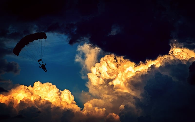 Skydiving through time vortexes